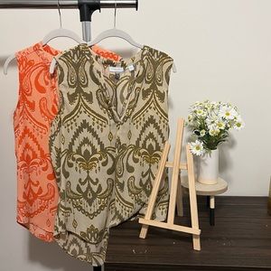 Green Patterned Blouse. New York Company.
